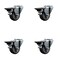 Service Caster 3'' Thermo Rubber Wheel Swivel Bolt Hole Caster Set with Posi Lock Brakes, 4PK SCC-BH20S314-TPRB-PLB-4 - alternate 1